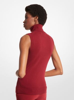 Cashmere Sleeveless Turtleneck