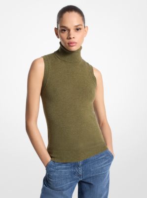 Cashmere Sleeveless Turtleneck image number 0