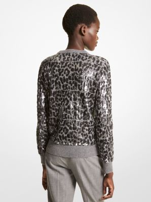 Michael kors leopard on sale sweater