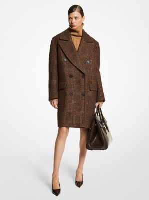 Glen Plaid Wool-Blend Melton Chesterfield Coat | Michael Kors Canada