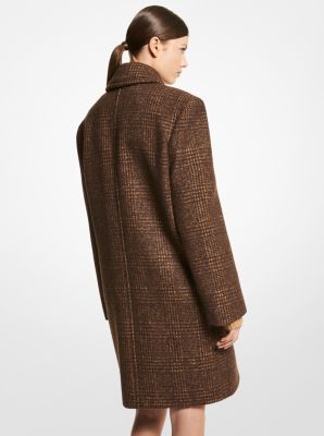 Glen Plaid Wool-Blend Melton Chesterfield Coat | Michael Kors Canada