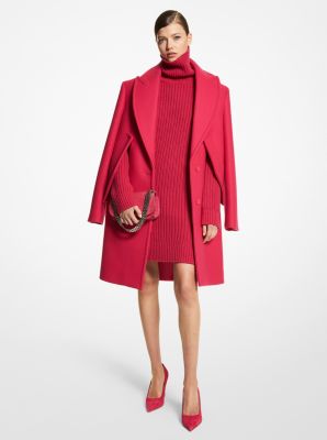 Wool Melton Slit Sleeve Coat | Michael Kors