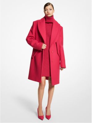 Wool Melton Slit Sleeve Coat | Michael Kors
