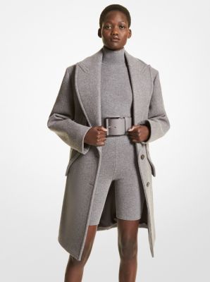 Wool Melton Slit Sleeve Coat | Michael Kors Canada