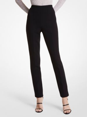 Michael Kors Black High Waist Printed Straight Women's Pants