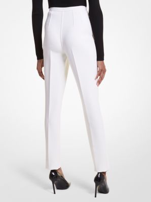 Stretch Wool Cigarette Pants