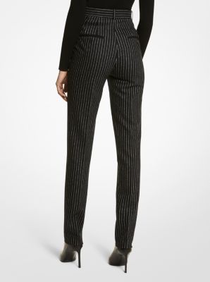Carolyn Pinstripe Stretch Flannel Trousers image number 1