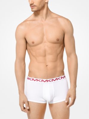 Michael Kors 3-Pack Script Logo Boxer Trunks, White