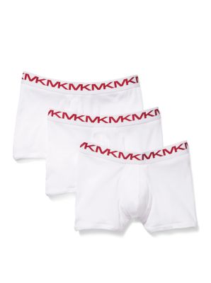 3-Pack Cotton Boxer Brief in WHITE | Michael Kors