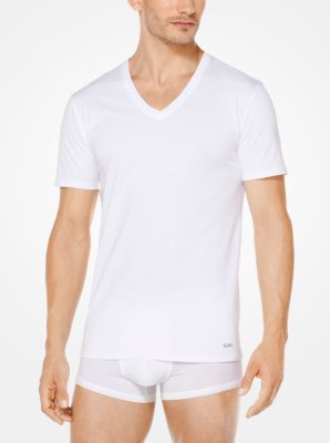3-Pack Performance Cotton V-Neck T-Shirt | Michael Kors
