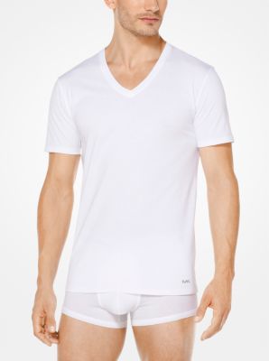 Men's Performance V Neck T-Shirt - White