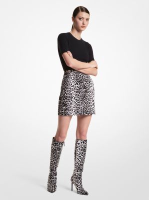 Michael kors leopard clearance print skirt