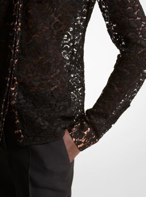 Hansen Lace Shirt in BLACK | Michael Kors