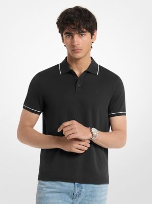 MK Poloshirt Aus Baumwolle - Schwarz