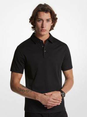 Michael Kors Cotton Polo Shirt In Black