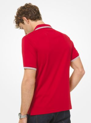 Greenwich Cotton Polo Shirt in RUBY RED | Michael Kors