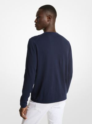 Camisa de manga comprida em malha de algodão image number 1