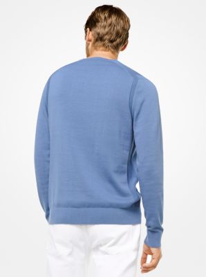 Cotton V Neck Pullover Michael Kors