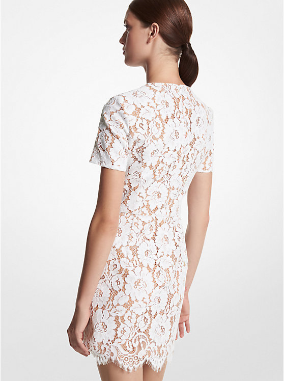 Cotton Blend Floral Lace Dress | Michael Kors