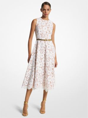 Cotton Blend Floral Lace Dance Dress | Michael Kors