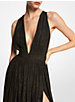 Hutton Metallic Striped Lamé Chiffon Gown image number 2