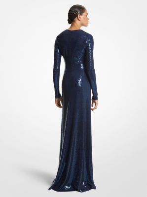 Paillette Matte Jersey Gown