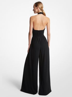 Stretch Jersey Halter Jumpsuit