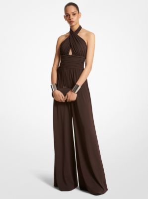 Stretch Jersey Halter Jumpsuit image number 0