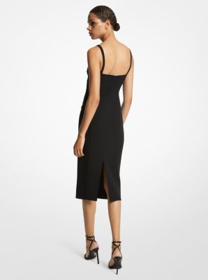 Vestido lencero de lana elástica in NEGRO | Michael Kors