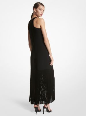 Double Faced Wool Fringed Dress