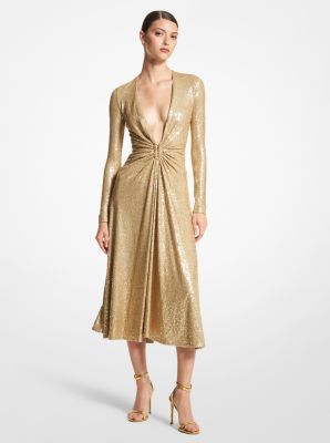 Michael kors sequin clearance wrap dress