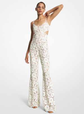 Michael kors white store lace jumpsuit