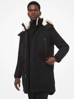 michael kors fur trimmed coat