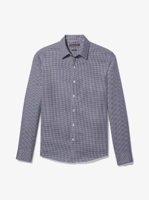 Slim-fit Check Cotton Blend Shirt 