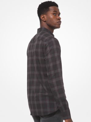 Slim-Fit Plaid Cotton Shirt image number 1