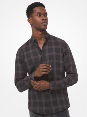 Slim-Fit Plaid Cotton Shirt