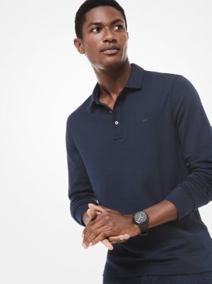Cotton Long-sleeve Polo Shirt | Michael 