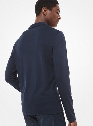 Cotton Long-sleeve Polo Shirt | Michael Kors