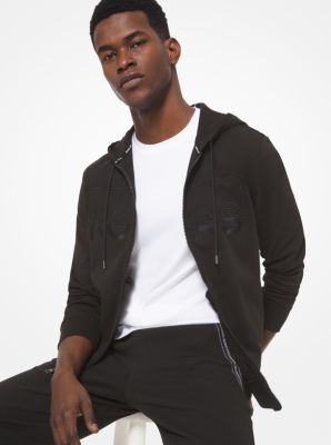 KORS Cotton Blend Zip-Up Hoodie | Michael Kors