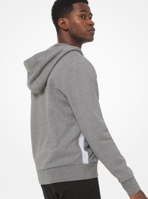 KORS Cotton Blend Zip-Up Hoodie in ASH | Michael Kors