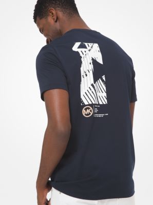 T-shirt en coton imprimé avec logo image number 1