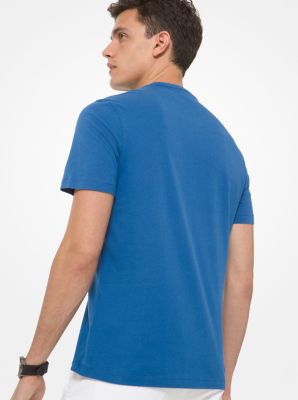 T-shirt en coton &agrave; blocs de couleurs et &agrave; logo