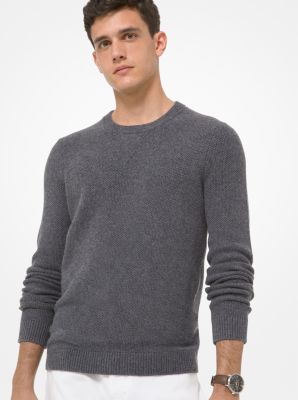 Ash & Erie Grey Cable Knit Sweater for Short Men