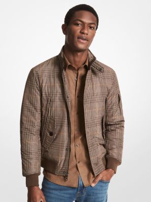 Tartan bomber sales jacket mens