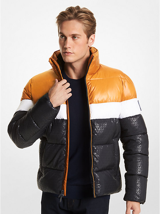 Color-Block Quilted Puffer Jacket image number 0