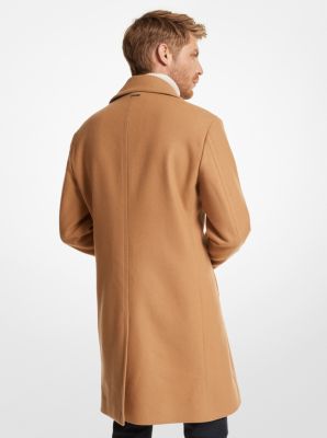 Banana Republic Factory Men's Wool-Blend Top Coat Camel Regular Size L