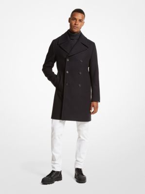Wool Blend Double-Breasted Coat