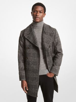 Plaid Wool Blend Peacoat | Michael Kors