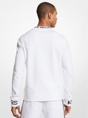 Logo Tape Cotton Blend Sweater | Michael Kors Canada