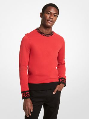 Logo Tape Cotton Blend Sweater Michael Kors